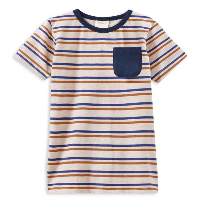 Milky Mini Stripe Pocket Tee 00-1Y